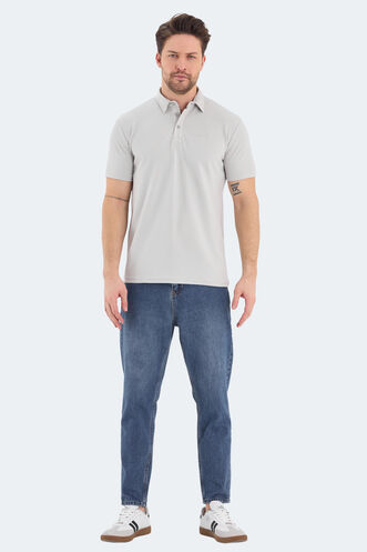 Slazenger BOLT Erkek Polo Yaka Gri Tişört - Thumbnail