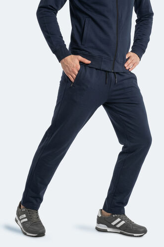 Slazenger BOOST GEAR Erkek Fermuarlı Dik Yaka Cepli Lacivert Eşofman Takımı - Thumbnail