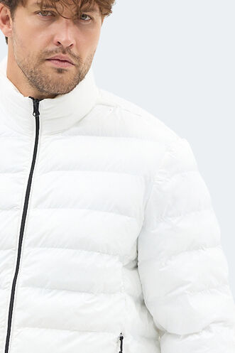 Slazenger BRAUM Erkek Şişme Ekru Mont & Kaban - Thumbnail