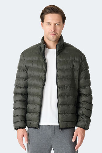 Slazenger BRAUM Erkek Şişme Haki Mont & Kaban - Thumbnail