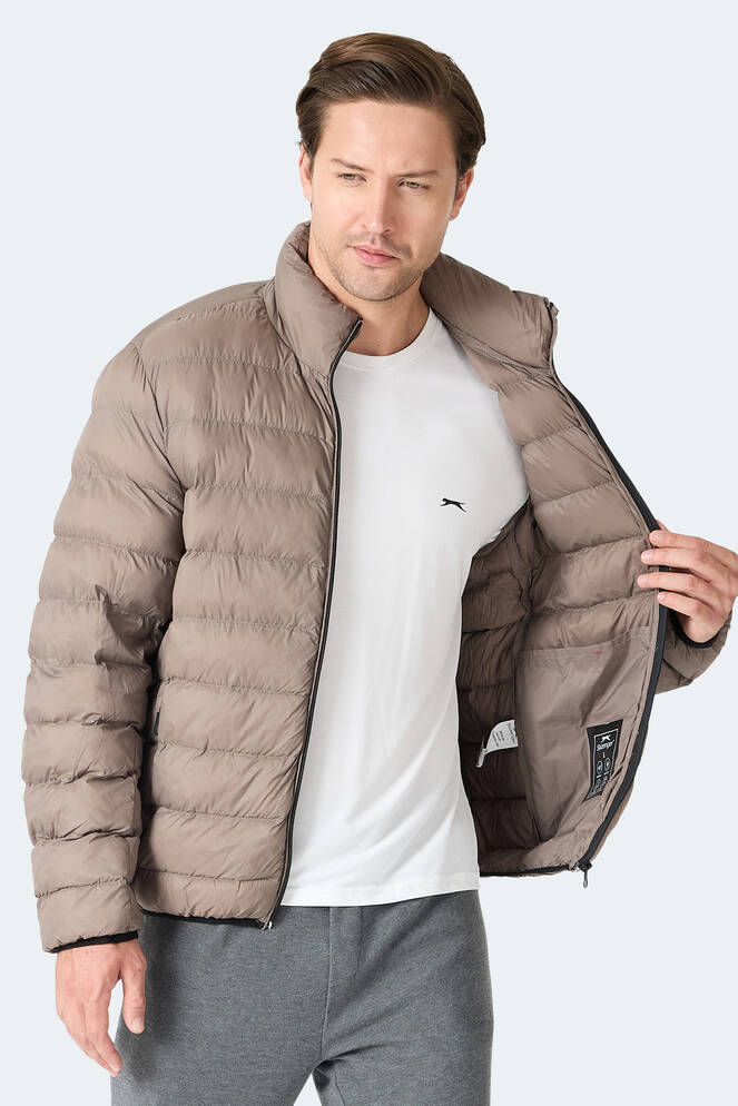 Slazenger BRAUM Erkek Şişme Kahve Mont & Kaban