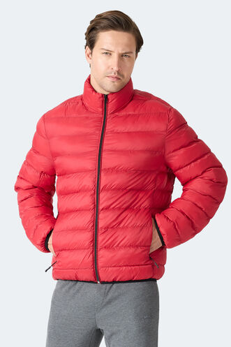 Slazenger BRAUM Erkek Şişme Kırmızı Mont & Kaban - Thumbnail