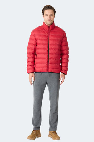 Slazenger BRAUM Erkek Şişme Kırmızı Mont & Kaban - Thumbnail