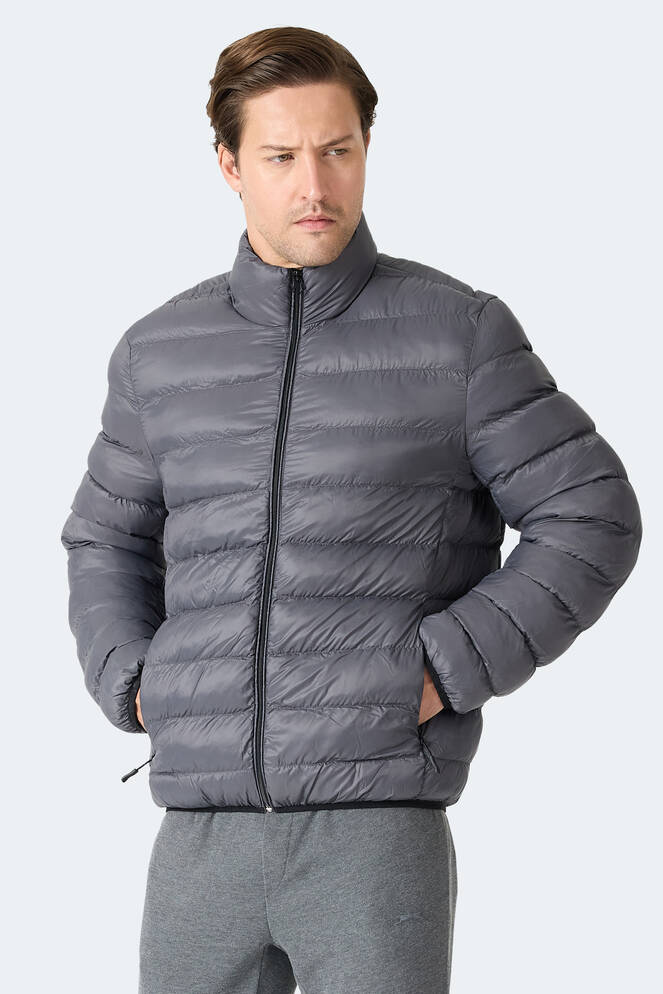 Slazenger BRAUM Erkek Şişme Koyu Gri Mont & Kaban