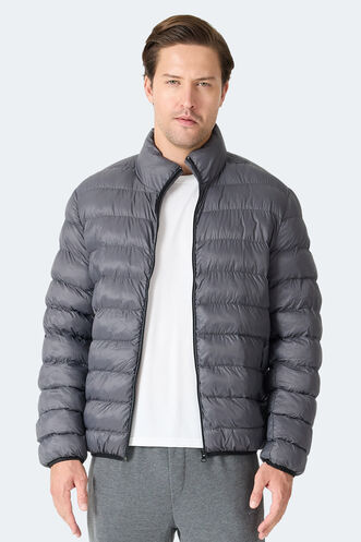 Slazenger BRAUM Erkek Şişme Koyu Gri Mont & Kaban - Thumbnail