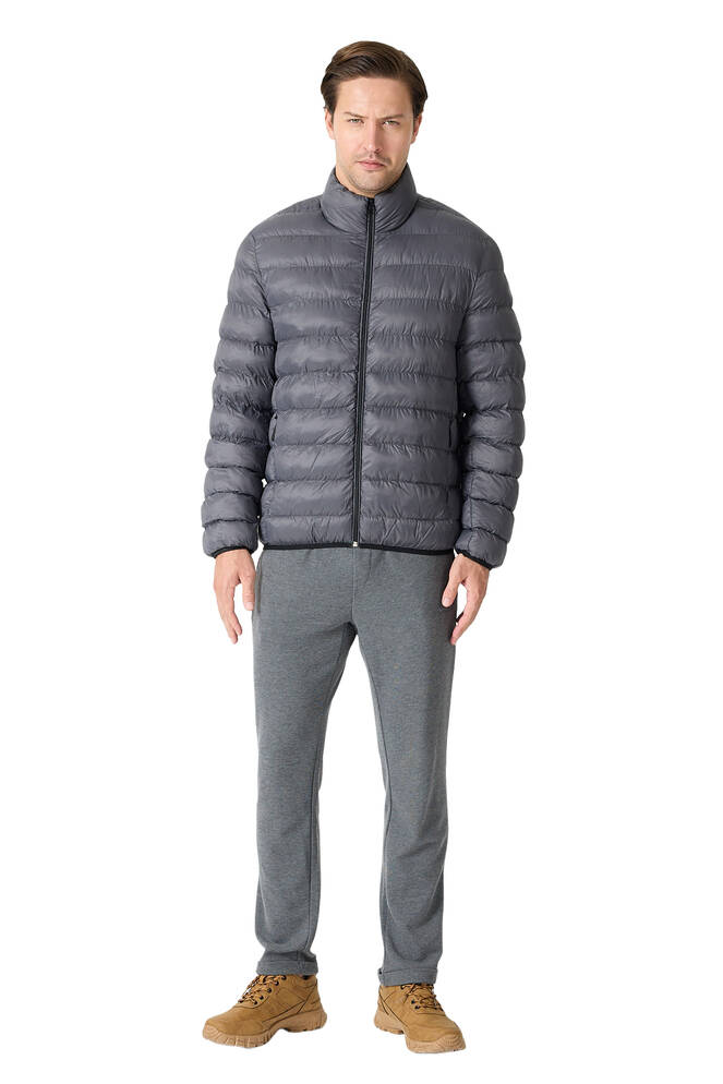 Slazenger BRAUM Erkek Şişme Koyu Gri Mont & Kaban