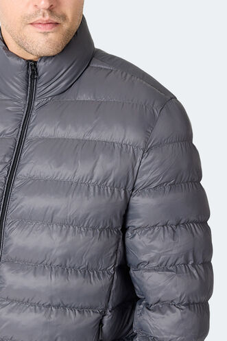 Slazenger BRAUM Erkek Şişme Koyu Gri Mont & Kaban - Thumbnail