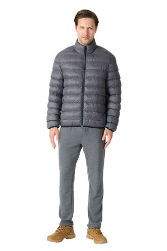 Slazenger BRAUM Erkek Şişme Koyu Gri Mont & Kaban - Thumbnail