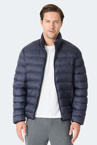 Slazenger BRAUM Erkek Şişme Lacivert Mont & Kaban - Thumbnail