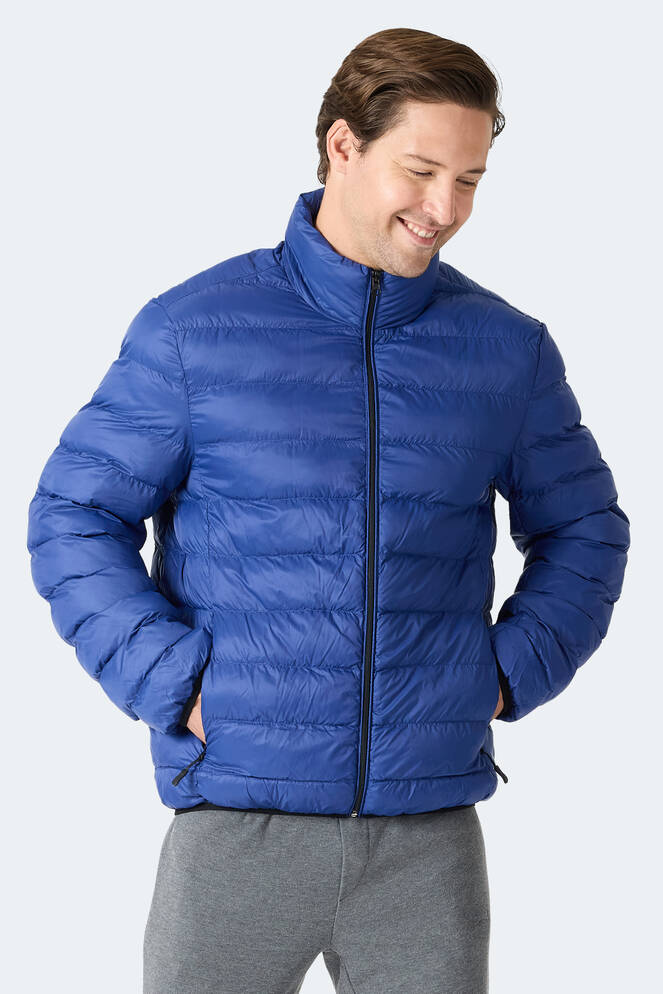 Slazenger BRAUM Erkek Şişme Saks Mavi Mont & Kaban