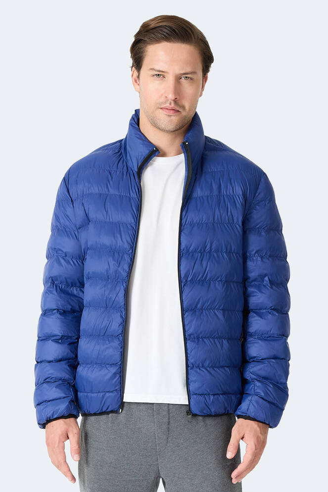 Slazenger BRAUM Erkek Şişme Saks Mavi Mont & Kaban