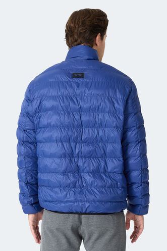 Slazenger BRAUM Erkek Şişme Saks Mavi Mont & Kaban - Thumbnail