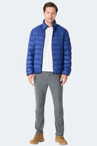 Slazenger BRAUM Erkek Şişme Saks Mavi Mont & Kaban - Thumbnail