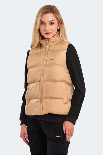 Slazenger BRAYLON Women's Vest Camel - Thumbnail