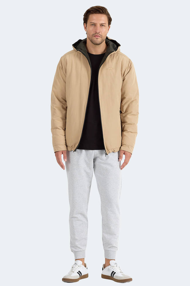 Slazenger BRELIS Erkek Çift Taraflı Bej Mont & Kaban