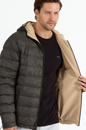 Slazenger BRELIS Erkek Çift Taraflı Bej Mont & Kaban - Thumbnail