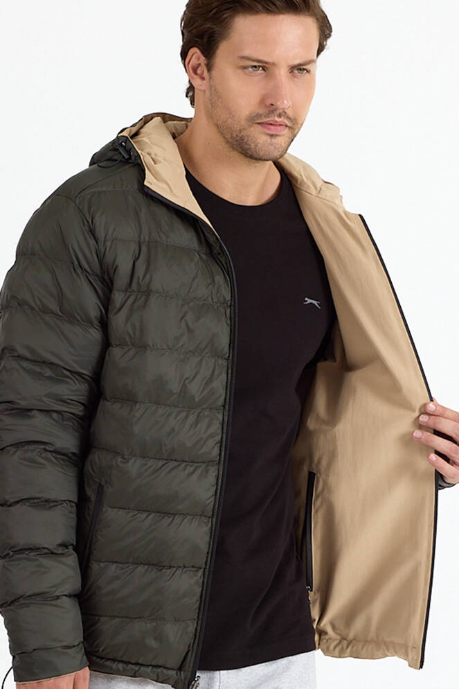 Slazenger BRELIS Erkek Çift Taraflı Bej Mont & Kaban