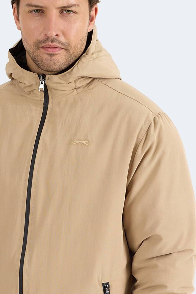Slazenger BRELIS Erkek Çift Taraflı Bej Mont & Kaban