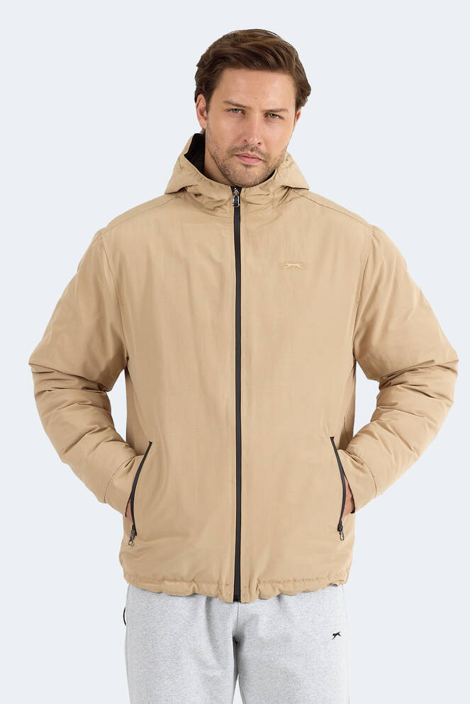 Slazenger BRELIS Erkek Çift Taraflı Bej Mont & Kaban