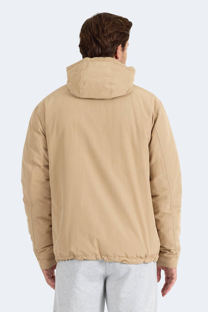 Slazenger BRELIS Erkek Çift Taraflı Bej Mont & Kaban