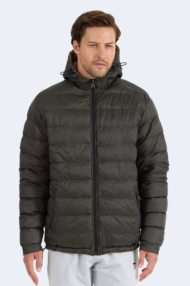 Slazenger BRELIS Erkek Çift Taraflı Bej Mont & Kaban