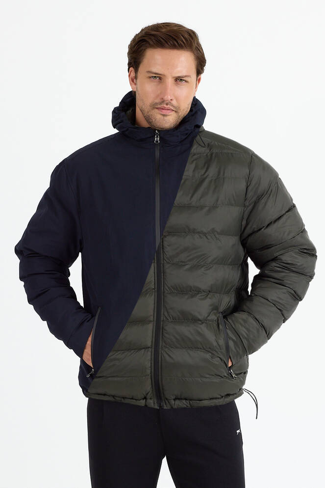 Slazenger BRELIS Erkek Çift Taraflı Lacivert Mont & Kaban