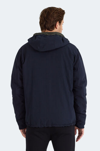 Slazenger BRELIS Erkek Çift Taraflı Lacivert Mont & Kaban - Thumbnail