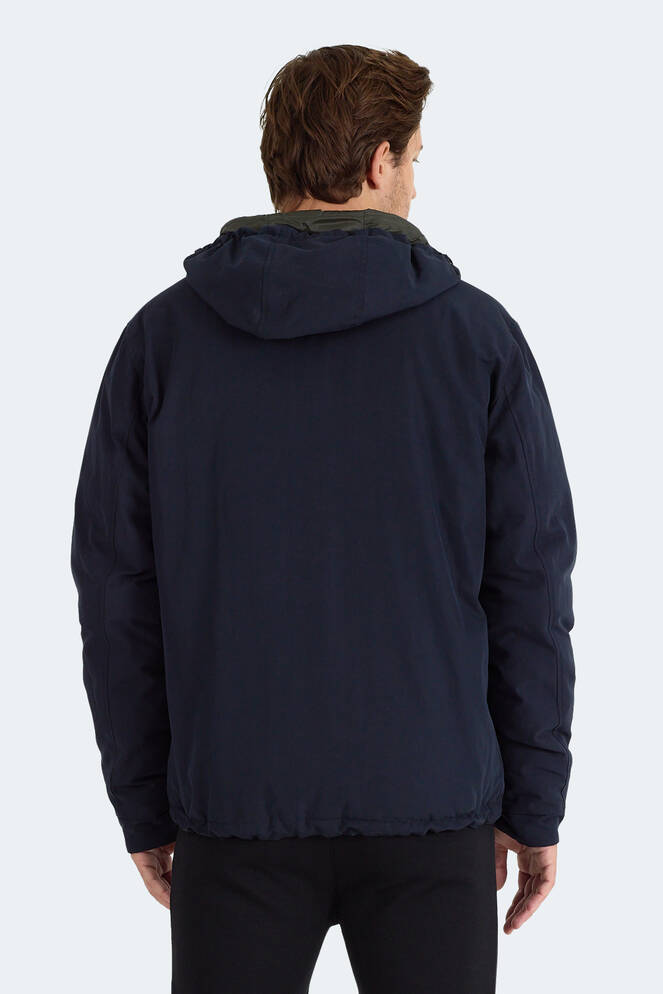 Slazenger BRELIS Erkek Çift Taraflı Lacivert Mont & Kaban