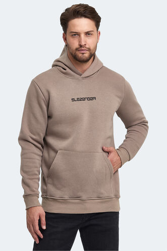 Slazenger BUSTER Erkek Sweatshirt Taş Gri - Thumbnail