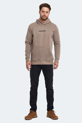 Slazenger BUSTER Erkek Sweatshirt Taş Gri - Thumbnail