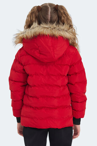 Slazenger CALISTO Unisex Çocuk Palto & Ceket Kırmızı - Thumbnail