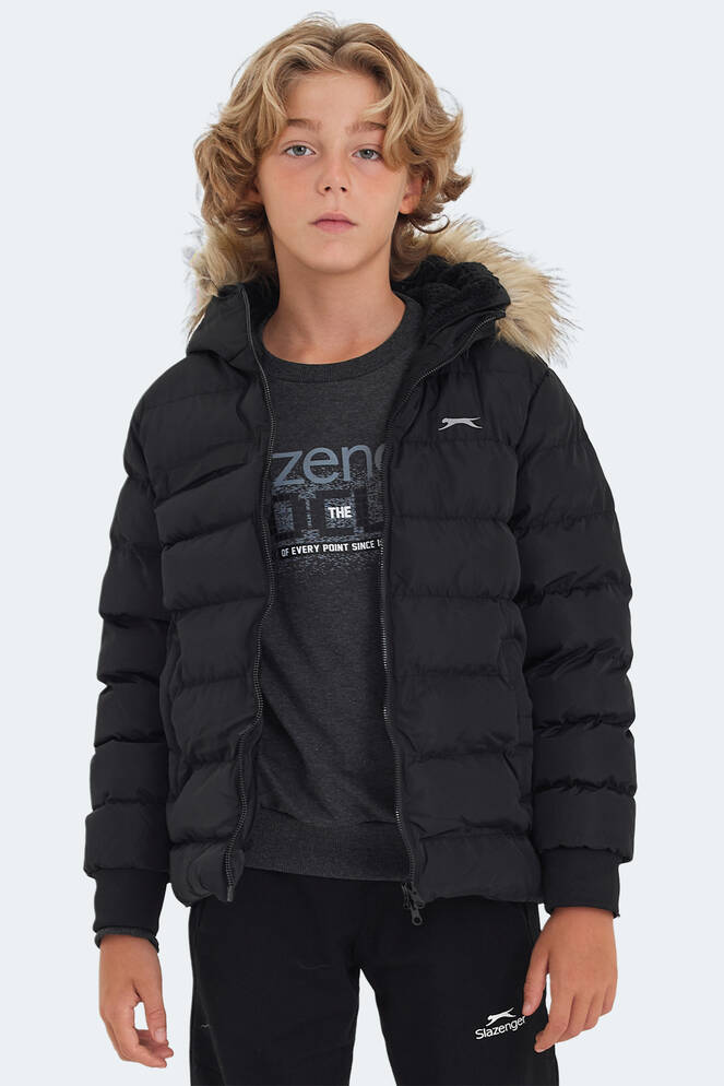 Slazenger CALISTO Unisex Çocuk Palto & Ceket Siyah