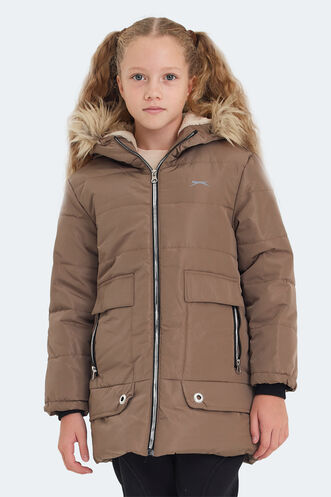 Slazenger CAMELIA Unisex Çocuk Mont & Ceket Bej - Thumbnail