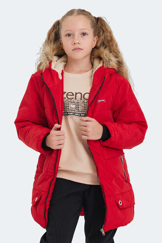 Slazenger CAMELIA Unisex Çocuk Mont & Ceket Kırmızı - Thumbnail