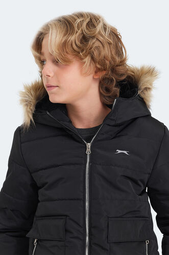 Slazenger CAMELIA Unisex Çocuk Mont & Ceket Siyah - Thumbnail