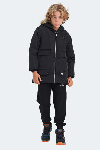 Slazenger CAMELIA Unisex Çocuk Mont & Ceket Siyah - Thumbnail