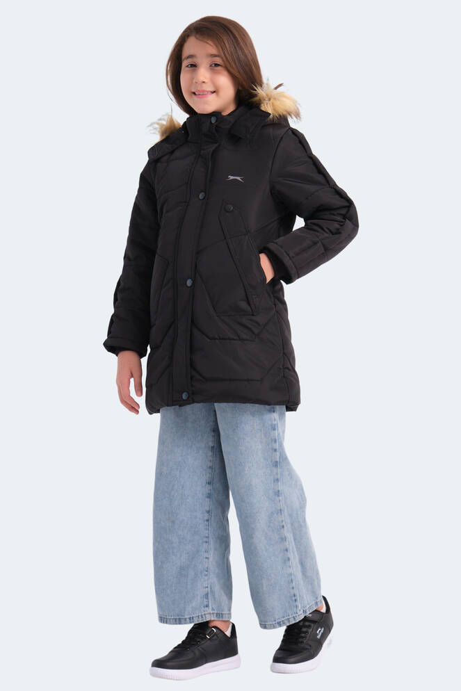 Slazenger CAMRON Unisex Çocuk Mont & Ceket Siyah