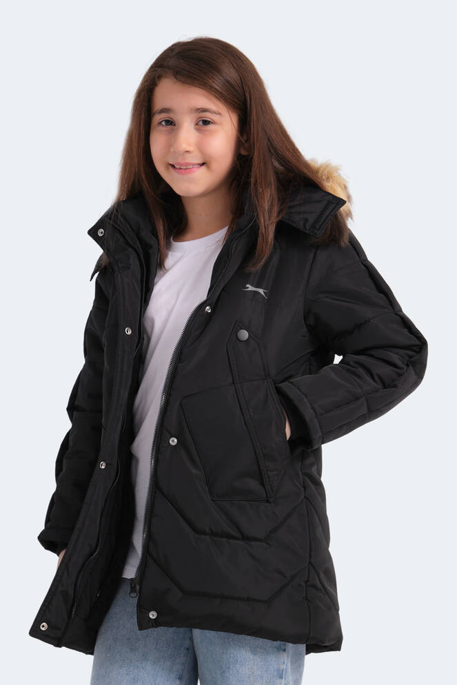 Slazenger CAMRON Unisex Çocuk Mont & Ceket Siyah