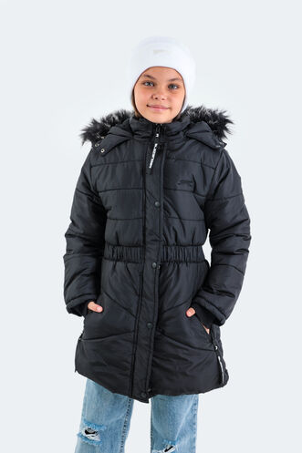 Slazenger CANDY Kız Çocuk Mont & Kaban Siyah - Thumbnail