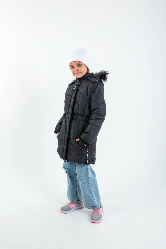 Slazenger CANDY Kız Çocuk Mont & Kaban Siyah