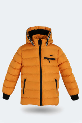 Slazenger CAPTAIN NEW IN Unisex Çocuk Kapüşonlu Şişme Sarı Mont & Kaban - Thumbnail