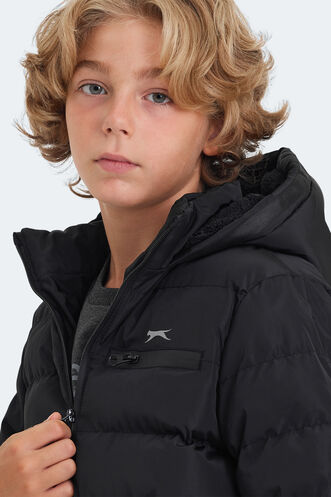 Slazenger CAPTAIN Unisex Çocuk Palto & Ceket Siyah - Thumbnail