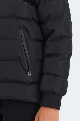 Slazenger CAPTAIN Unisex Çocuk Palto & Ceket Siyah - Thumbnail