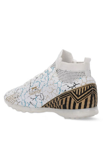 Slazenger CORNER HS Erkek Halı Saha Beyaz / Mavi Futbol Ayakkabısı - Thumbnail