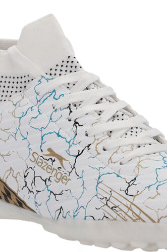 Slazenger CORNER HS Erkek Halı Saha Beyaz / Mavi Futbol Ayakkabısı - Thumbnail