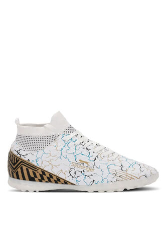 Slazenger - Slazenger CORNER HS Erkek Halı Saha Beyaz / Mavi Futbol Ayakkabısı