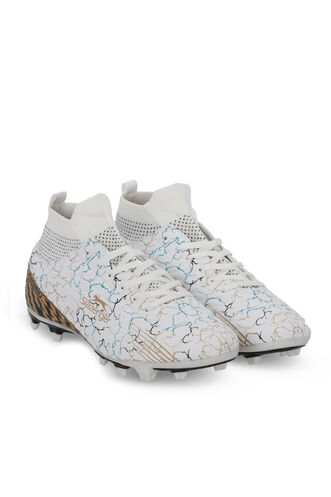 Slazenger CORNER KR Erkek Çocuk Krampon Beyaz / Mavi Futbol Ayakkabısı - Thumbnail