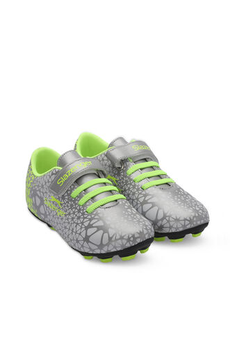 Slazenger CRYSTAL Unisex Çocuk Futbol Ayakkabıları Gri - Thumbnail