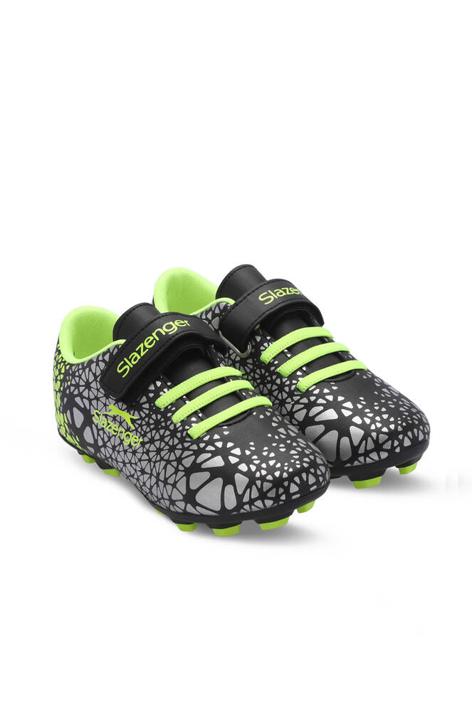 Slazenger CRYSTAL Unisex Çocuk Futbol Ayakkabıları Siyah - Yeşil
