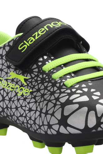 Slazenger CRYSTAL Unisex Çocuk Futbol Ayakkabıları Siyah - Yeşil - Thumbnail